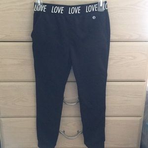 NWOT Black LOVE joggers